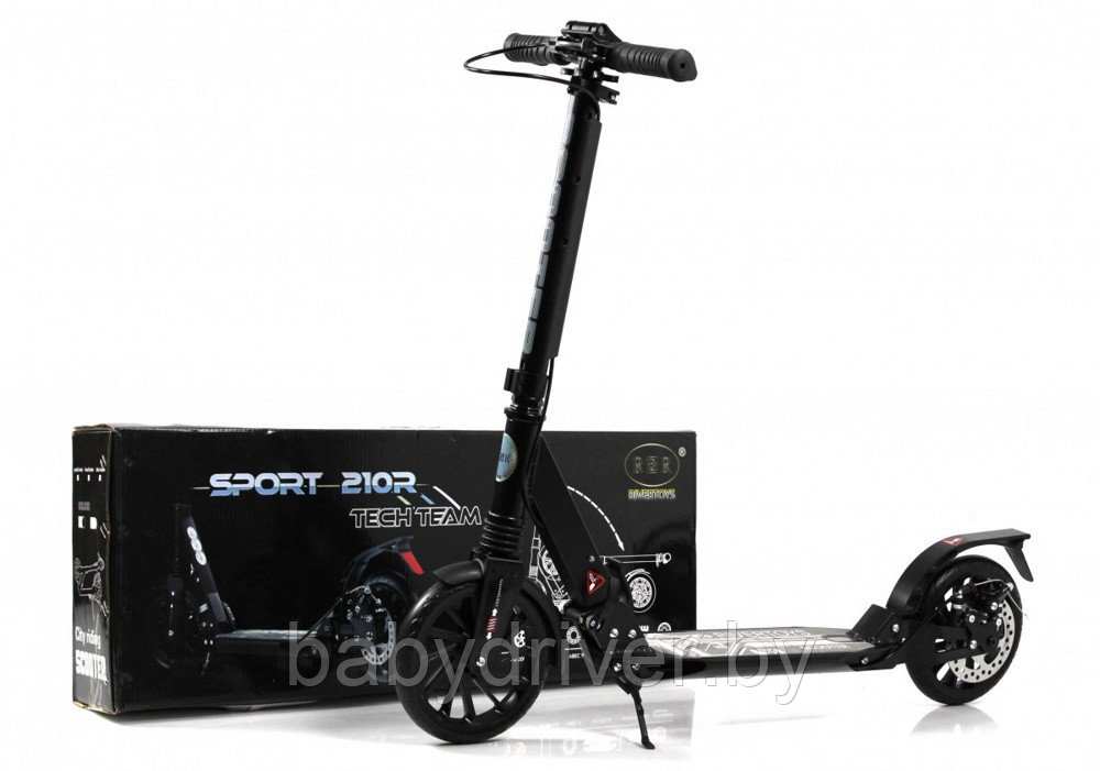 Детский самокат RiverToys HB-A7 (чёрный) Складной