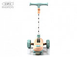 Детский самокат RiverToys HB-818 (розовый) Складной, фото 3