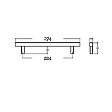 Ручка мебельная SYSTEM SY8807 0224 BB (матовое золото), фото 2
