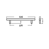 Ручка мебельная SYSTEM SY8807 0576 мм BB (матовое золото), фото 2