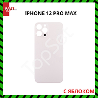 Задняя крышка iPhone 12 Pro Max (A2411) Золото (стекло, монолит, широкий вырез под камеру, логотип) - ПРЕМИУМ
