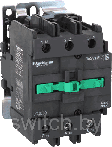 Контактор Schneider Electric 80А 400В AC3 220В 50ГЦ LC1E80M5 в наличии