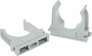 Крепеж-клипса серая d32 для труб гофрированных