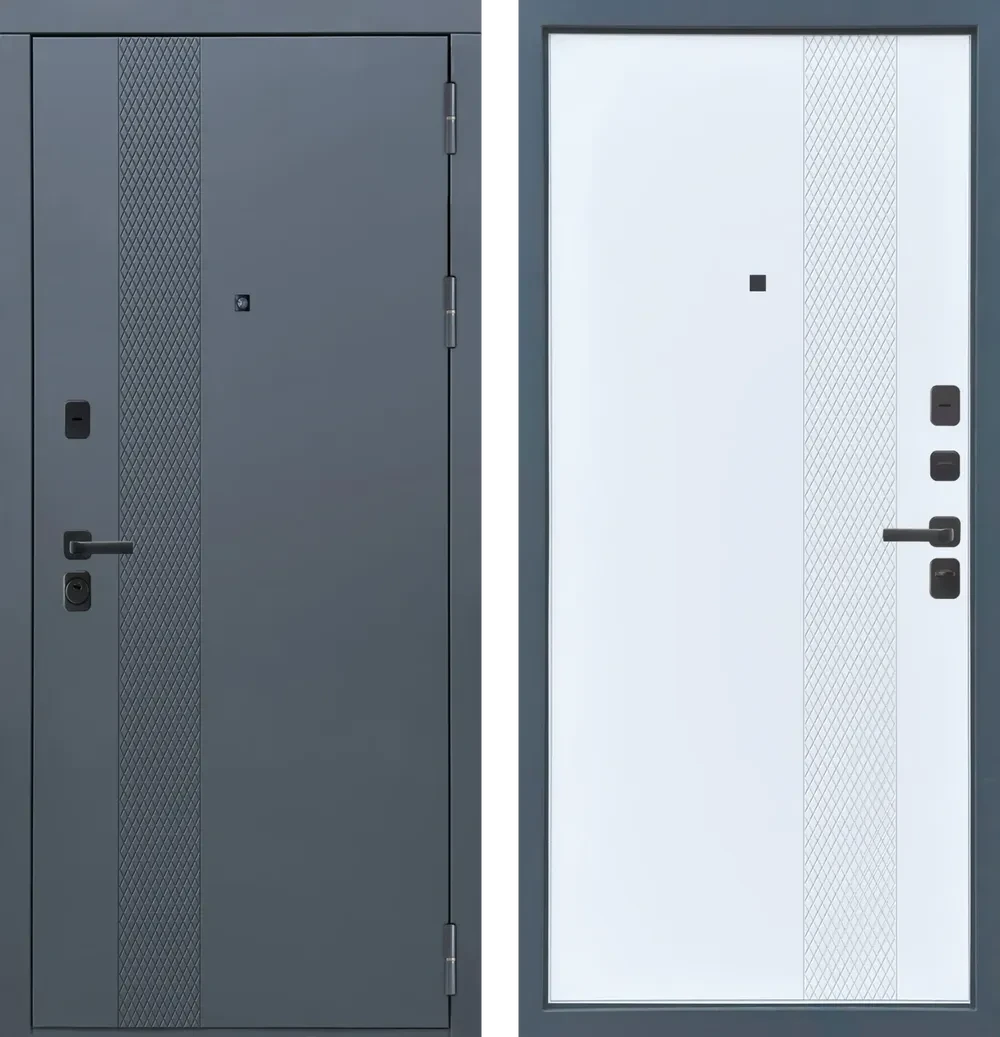 Двери входные металлические металюр M12 ФЛ-33 Velluto Oscure AG 710 - ФЛ-33 Velluto Bianco AG 700