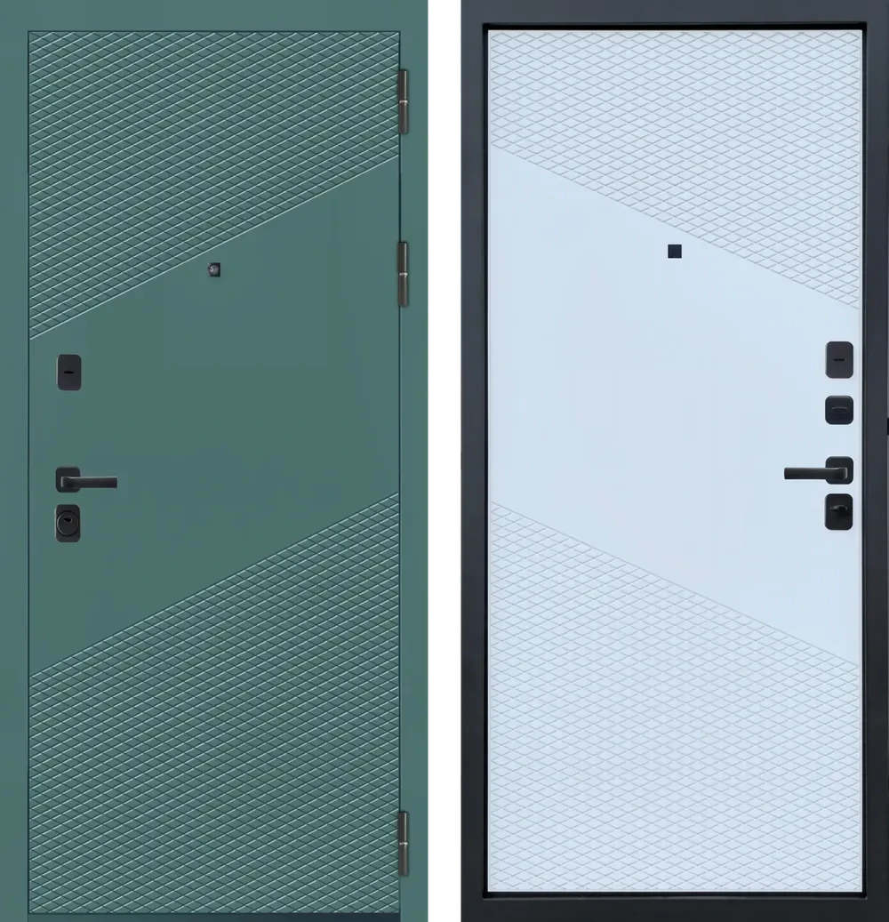 Двери входные металлические металюр M13 ФЛ-34 Velluto Avocado - ФЛ-34 Velluto Bianco AG 700