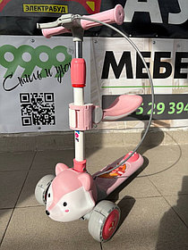 Детский самокат RiverToys HB-T-66 (розовый) 2 в 1 Складной