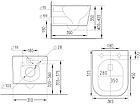 Подвесной унитаз Roxen Cube 530135-01 Rimless Soft Close, фото 3