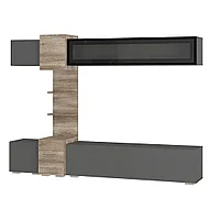 Гостиная РЕЙН ГС-01 (Дуб Каньон/ Графит) BTS