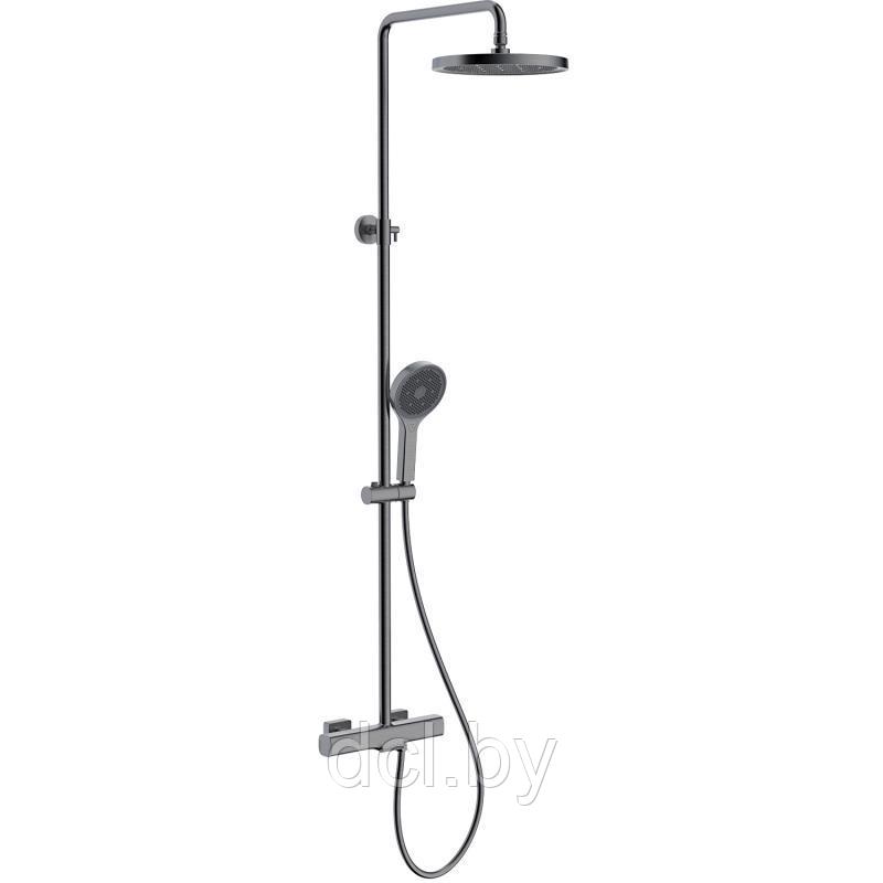 Душевая система с термостатом Gappo G2495-79 (оружейная сталь)