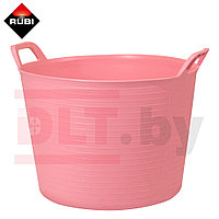 Ведро строительное гибкое (розовое), 40л, арт.88727