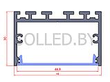 Алюминиевый профиль накладной с экраном 48х30 (solled 4830Н), фото 3