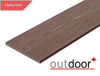 Доска ДПК Outdoor 130*9*3000 мм. полнотелая STORM BROWN коричневая микс