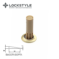 Дверной ограничитель магнитный, скрытый LOCKSTYLE модель STOPPINO Mod. 2 GOLD (матовое золото), 7 мм