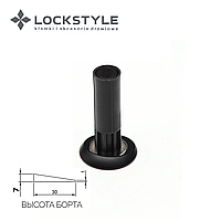 Дверной ограничитель магнитный, скрытый LOCKSTYLE модель STOPPINO Mod. 2 BLACK (черный), 7 мм