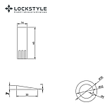 Дверной ограничитель магнитный, скрытый LOCKSTYLE модель STOPPINO Mod. 2 WHITE (белый),7 мм, фото 2