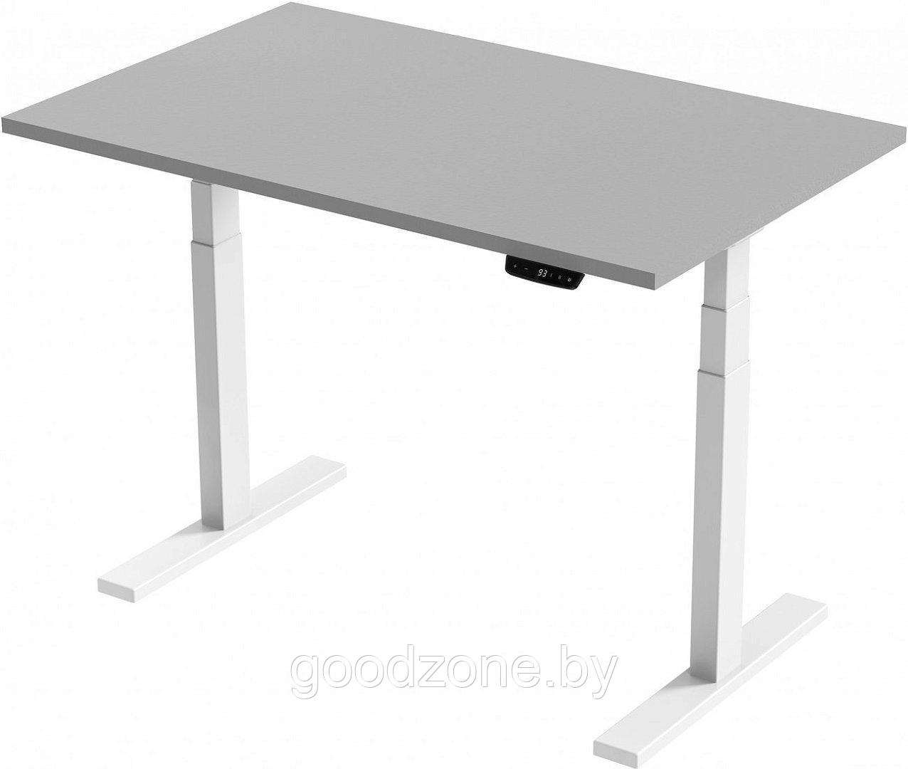 Стол Smartstol Slim 140x80x1.8 (белый/серый камень)