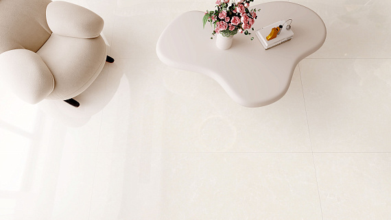 Керамогранит бежевый глянец Crema Marfil 600x1200x8 тонущие чернила