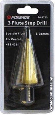 Сверло ступенчатое TIN HSS 4241(8-38мм) FORSAGE F-44743