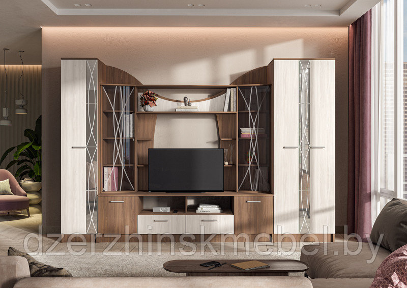 Гостиная Ольбия ясень шимо темный/ясень шимо светлый