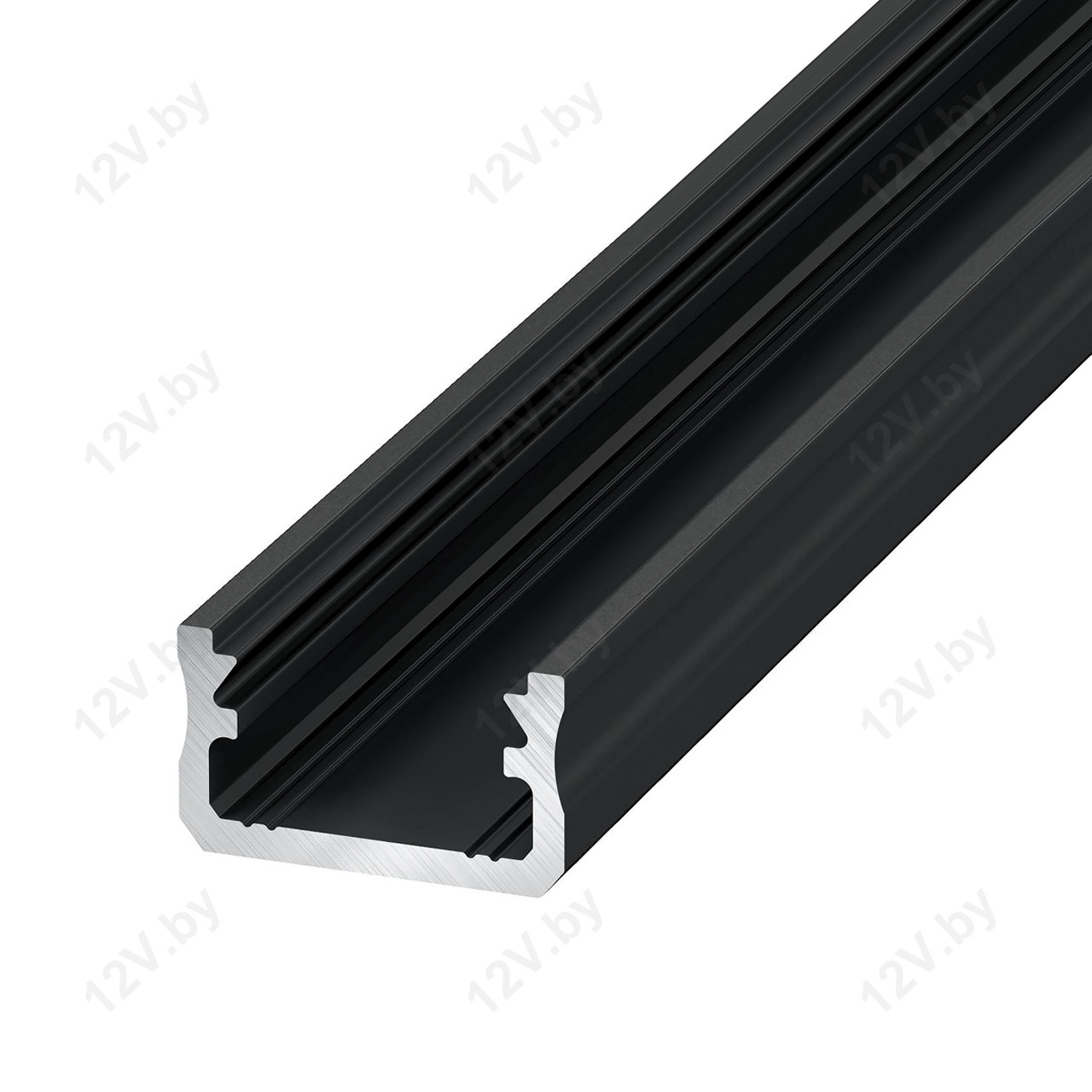 Алюминиевый профиль LM-A 1609 накладной 16х9х2000mm. Черный анод.