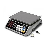 Весы торговые настольные MERTECH M-ER 328 AC-6.1 TOUCH-M RS232 и USB (6 кг, 1 г, внешняя калибровка)
