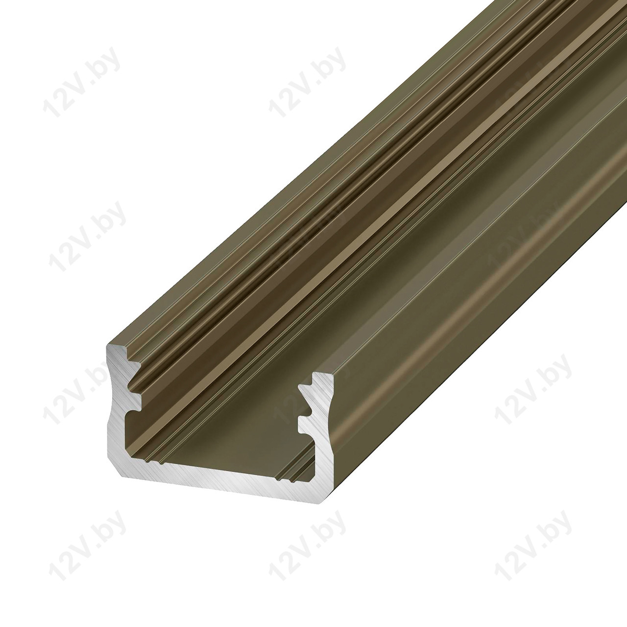 Алюминиевый профиль LM-A 1609 накладной 16х9х2000mm. Стальной анод.