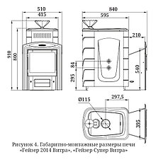 Печь для бани TMF Гейзер 2014 Inox Витра ЗК ТО, фото 2