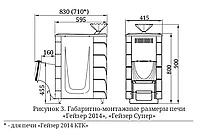 Печь для бани TMF Гейзер 2014 Inox ДА ЗК Терракота, фото 3
