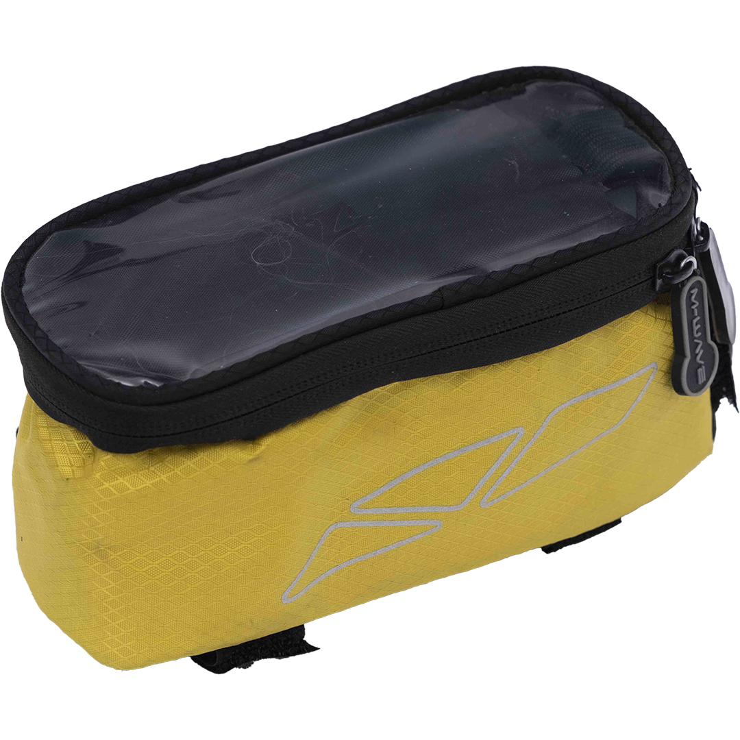 Сумочка/чехол+бокс 5-122556 на раму д/смартфона 170х80х80мм ROTTERDAM TOP L влагозащ. черно-желтая M