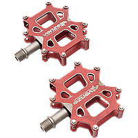Педали VENZO DH VZ-E02D-002, красный 3D CNC ALLOY, ось: CR-MO