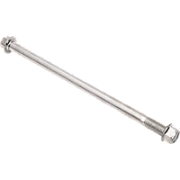Ось переднего колеса d12x190mm (M12x1,25) с гайкой; ALPHA