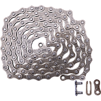Цепь велосипедная FFC 1-скоростная (1/2'' X 1/8'' X 112L) с замком (дорожная) улучшенного качества