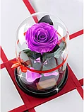 Роза в колбе 28 см, Lilac Premium, фото 4