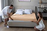 Простыня трикотажная на резинке 160*200*20 светло-коричневая ECOTEX, фото 5