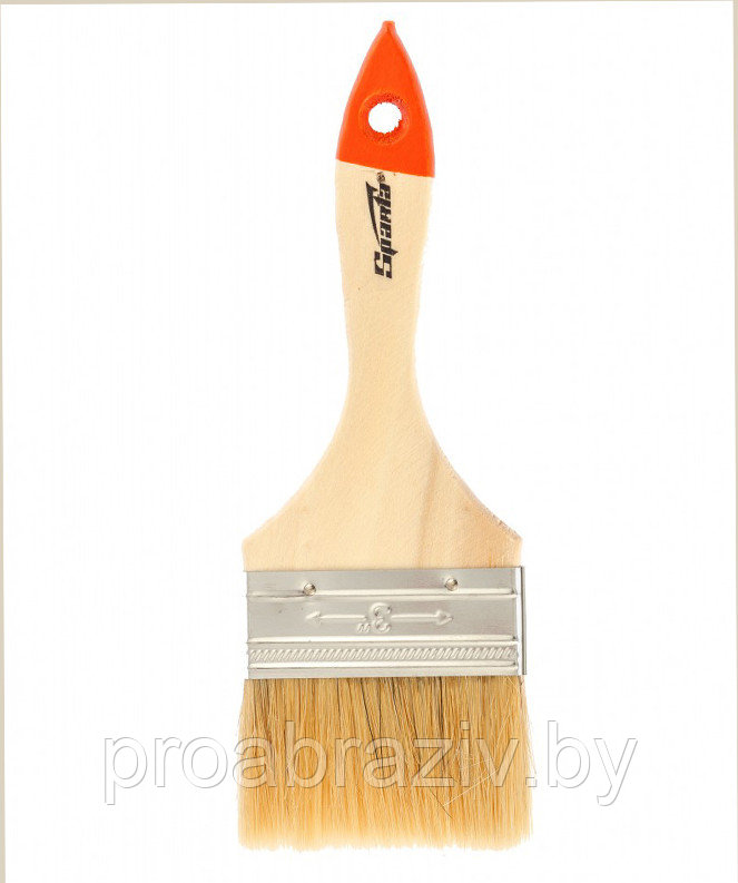 Кисть плоская Slimline 3" (75 мм) Sparta натуральная щетина деревянная ручка