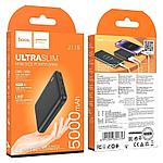 PowerBank HOCO J115 5000mAh Черный (Вход: Micro-USB/Type-C : 5V/2A. Выход: 2USB 2A max.)