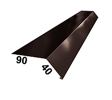 Карнизная планка (капельник) RAL8017 шоколад 90Х40 мм