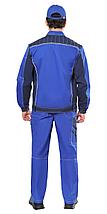 Костюм СИРИУС-ПРЕСТИЖ куртка, брюки, васильковый с синим, фото 2