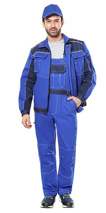 Костюм СИРИУС-ПРЕСТИЖ куртка, полукомбинезон васильковый с синим, фото 2