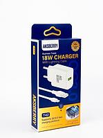 AKSBERRY (6972969383064) T42 QC30 + кабель (белый)