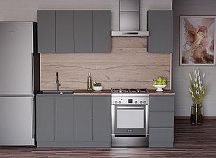 Кухня Марчел графит серый 1.6м