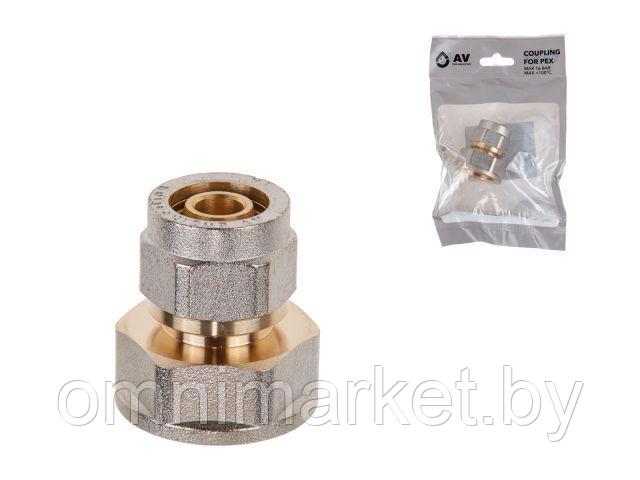 Муфта 16(2.0) х 3/4" вн. для труб PEX, AV Engineering (инд. упак.)