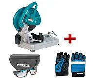 Отрезная пила по металлу MAKITA LW 1400 в кор. + АКЦИЯ Защитные очки + Перчатки "Механик" XL