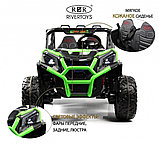 Детский электромобиль RiverToys K777KK LUX 4WD (зелёный) Buggy Полноприводный, двухместный, фото 2