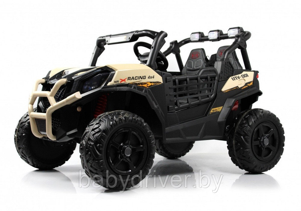 Детский электромобиль RiverToys K777KK LUX 4WD (кремовый) Buggy Полноприводный, двухместный