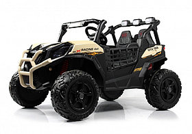 Детский электромобиль RiverToys K777KK LUX 4WD (кремовый) Buggy Полноприводный, двухместный