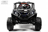 Детский электромобиль RiverToys K777KK LUX 4WD (чёрный) Buggy Полноприводный, двухместный, фото 2