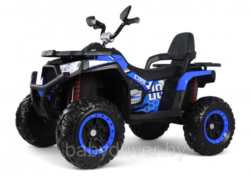 Детский электроквадроцикл RiverToys К001АМ 4WD (синий) Полноприводный