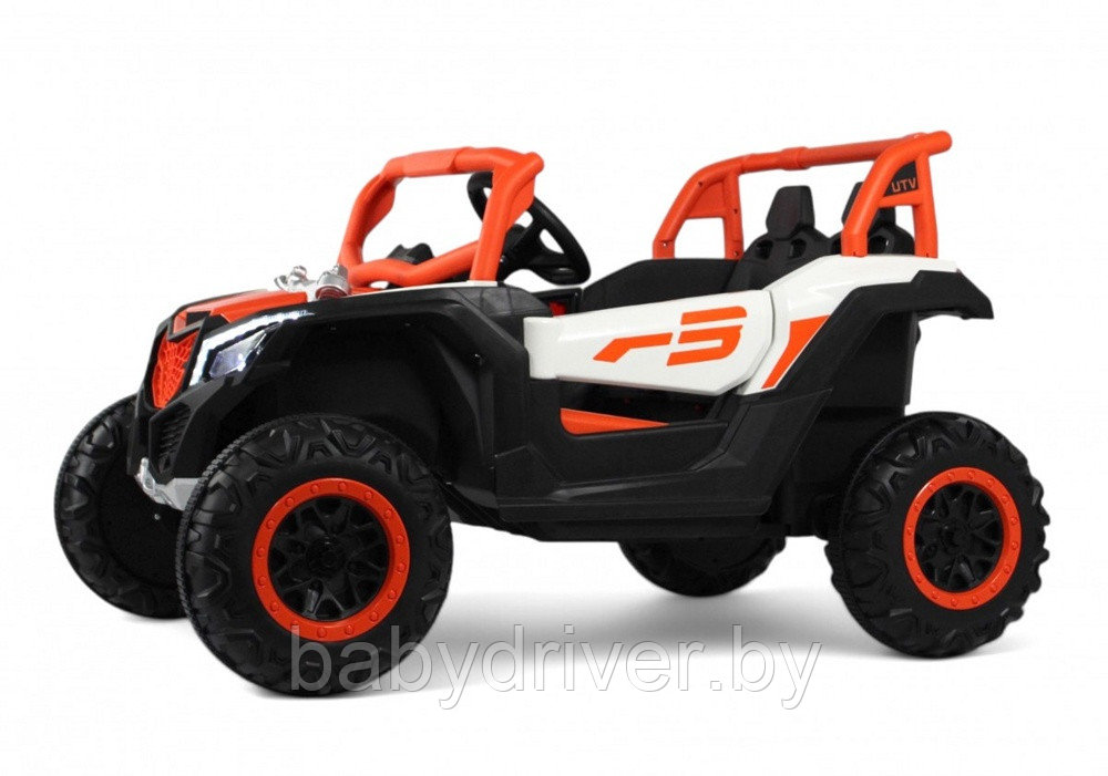 Детский электромобиль RiverToys K444AM (оранжевый) Buggy Полноприводный