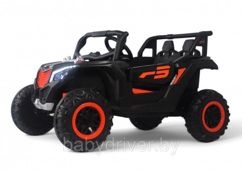 Детский электромобиль RiverToys K444AM (чёрный) Buggy Полноприводный